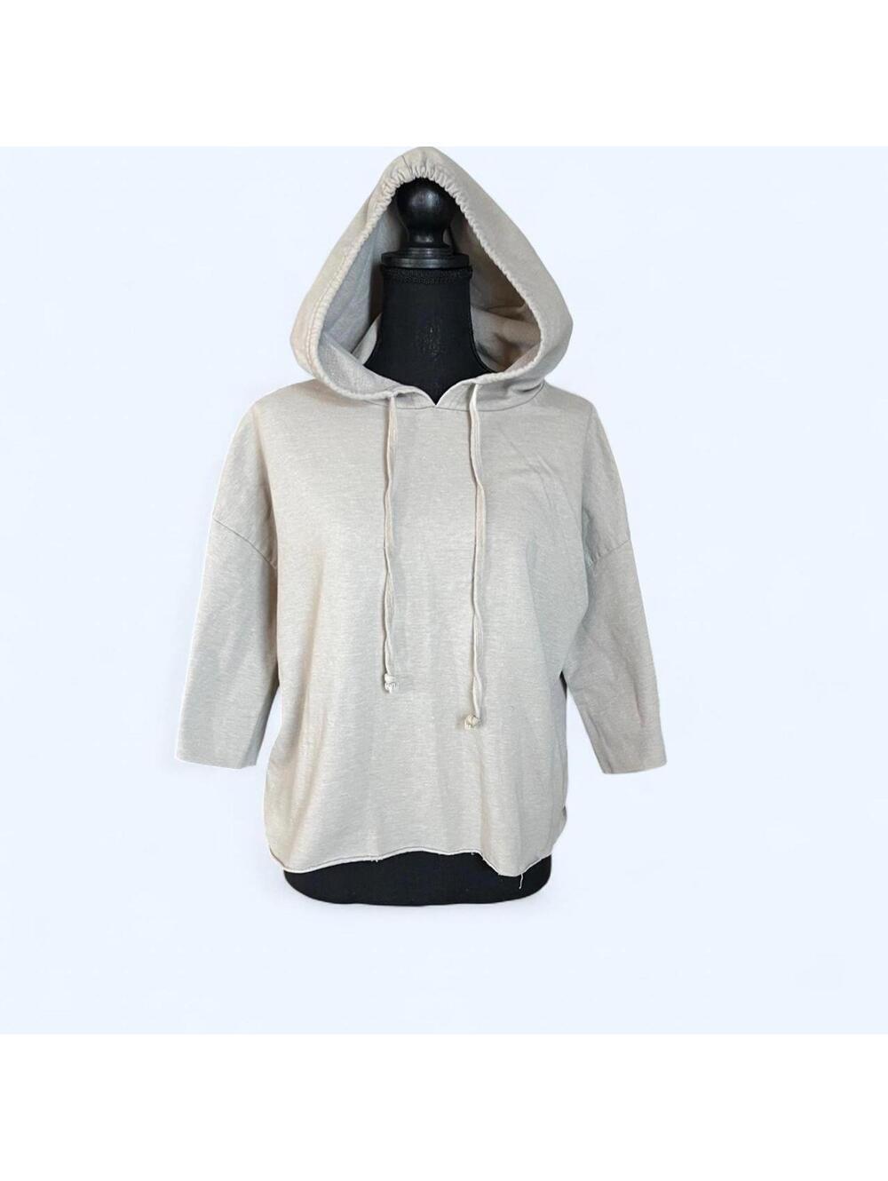 American Eagle cropped oversized hoodie made in Italy cozy one size
